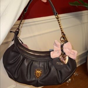 Juicy Couture Black Hobo Bag with Gold Accents
